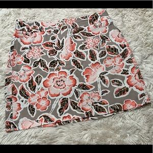 LOFT floral mini skirt